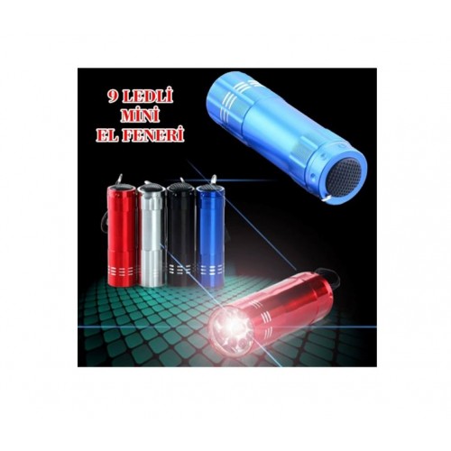 Q-Max El Fener El Mini Pilli 9 Led PS-809B 0129