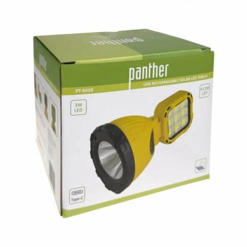 Panther El Feneri Usb Şarj Solar 3W 9COB PT-8410 3056