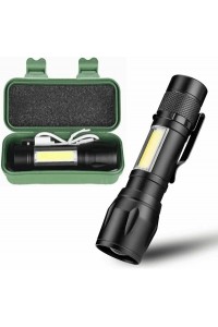 Q-Max Fener Metal Mini Cob El Şarjlı Ledli Kutulu 9161