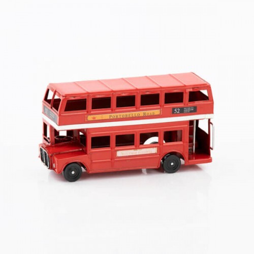 Yeliz Otobüs Çift Katlı Küçük Dekoratif Metal K.1493 0258