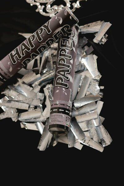 Happy Papper Konfeti 30cm Metalize Gümüş 7068 6161
