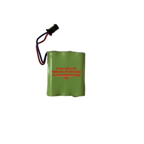 Orion AAA 3.6V 1000mAh Nİ-MH Kablo Ve Konnektörlü Şarjlı Pil
