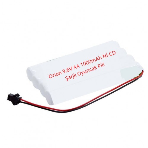 Orion 9.6V AA 1000mAh Nİ-CD Şarjlı Oyuncak Pili
