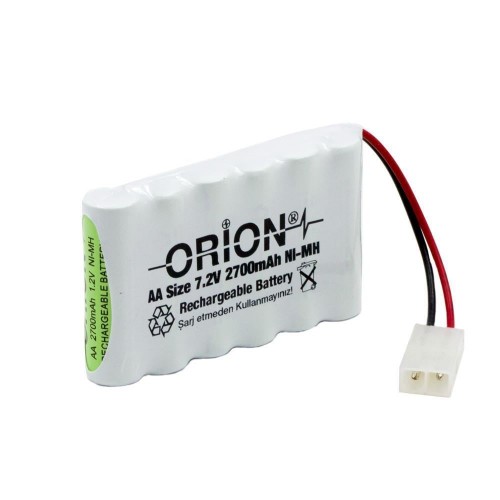 Orion AA 7.2V 2700mAh Nİ-MH Tamiya Soketli Şarjlı Oyuncak Pili