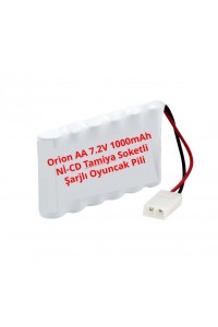 Orion AA 7.2V 1000mAh Nİ-CD Tamiya Soketli Şarjlı Oyuncak Pili