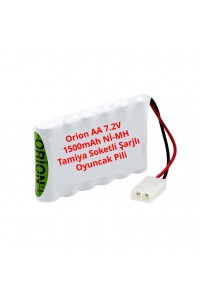 Orion AA 7.2V 1500mAh Nİ-MH Tamiya Soketli Şarjlı Oyuncak Pili