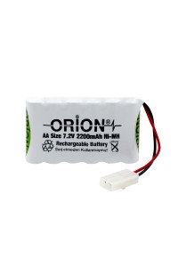 Orion AA 7.2V 2200mAh Nİ-MH Tamiya Soketli Şarjlı Oyuncak Pili