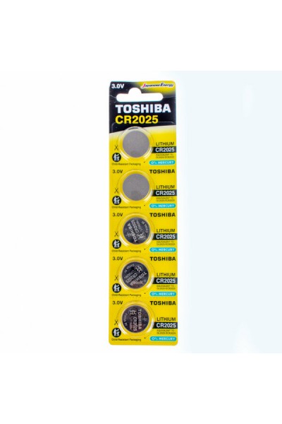 Toshiba CR2025 3V Lityum Pil 5'li Paket