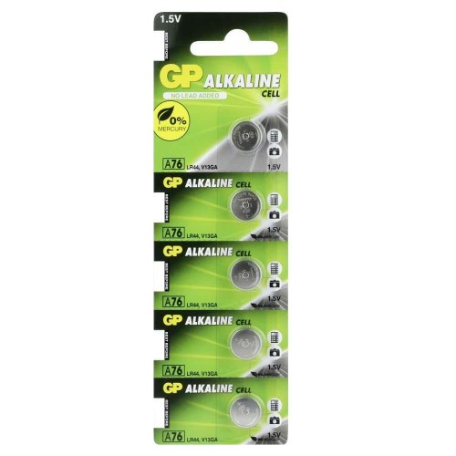 GP LR44 A76 AG13 1.5V Alkalin Pil 5'li Paket