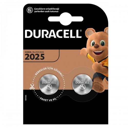 Duracell CR2025 3V Lityum Pil 2'li Paket Duracell CR2025 3V Lityum Pil 2'li Paket
