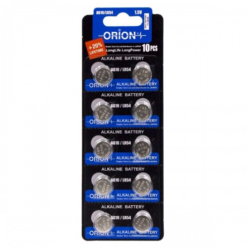 Orion AG10 LR54 189A LR1130 1.5V Alkalin Pil 10'lu Paket