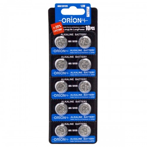 Orion AG8 LR55 LR1120 1.5V Alkalin Pil 10'lu Paket