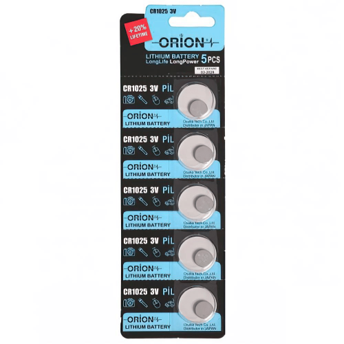 Orion CR1025 3V Lityum Pil 5'li Paket