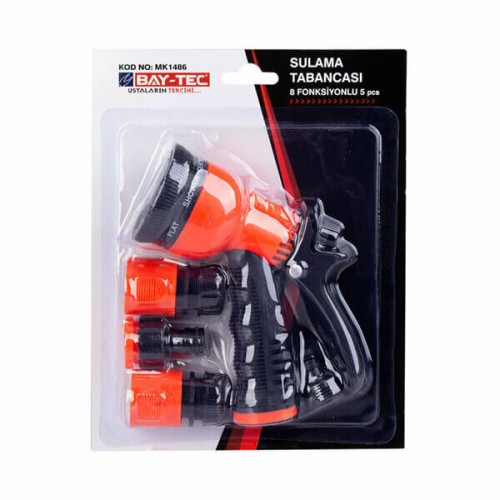 Bay-tec Sulama Tabancası 8 Fonksiyonlu 5 Parça MK1486 7184