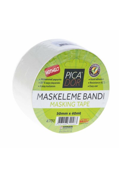 Picador 4701 Maskeleme Bandı Hotmelt Kılıflı 50mmX40mt KR 014 0483