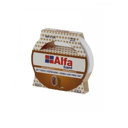 059021 - ALFA 273 ÇİFT TARAFLI KÖPÜK BANDI 24MMX2MT KUTULU