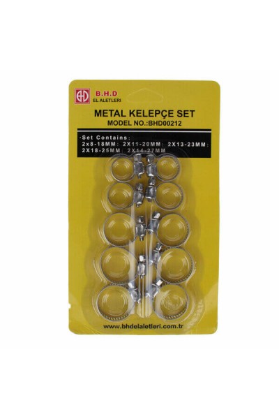BHD 212 METAL AYARLI KELEPÇE SETİ 10 LU