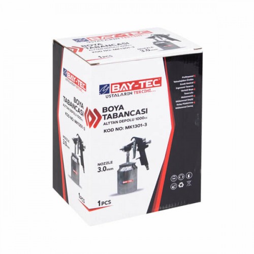 Baytec Boya Tabancası Alttan Depolu 1000CC 3mm MK1301-3 8952