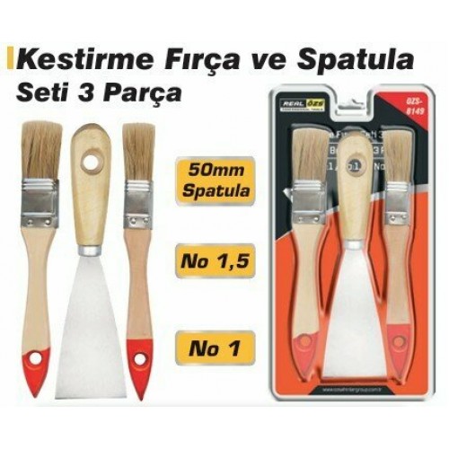 Özs Kestirme Fırçası Seti 3 Parça Spatulalı ÖZS-10148/ÖZS-8148 4445 1480