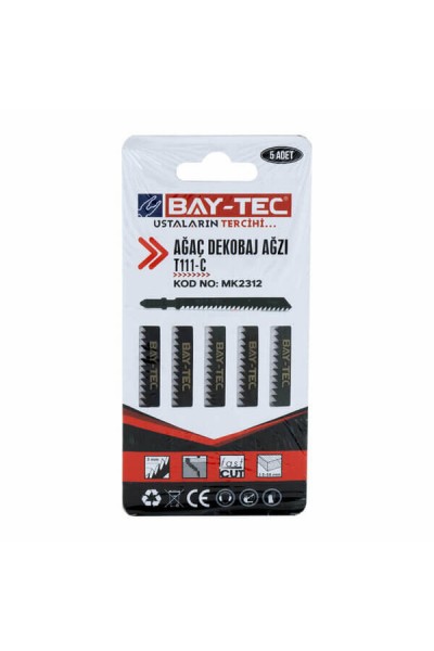 Baytec Ağaç Dekobaj Ağzı 5 Li Kartela (Normal Kesim) T111-C MK2312 5685