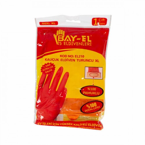Bayel Kauçuk İş Eldiven Turuncu (XL) EL440 3049