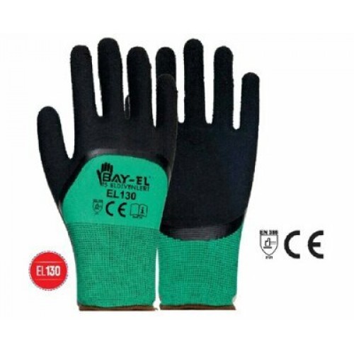 Bayel İş Eldiveni Camcı Yarı Kaplama Yeşil-Siyah No.10 EL320 2950