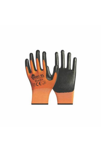 Bayel İş Eldiveni Zebra Turuncu-Siyah No.9 EL090 4848