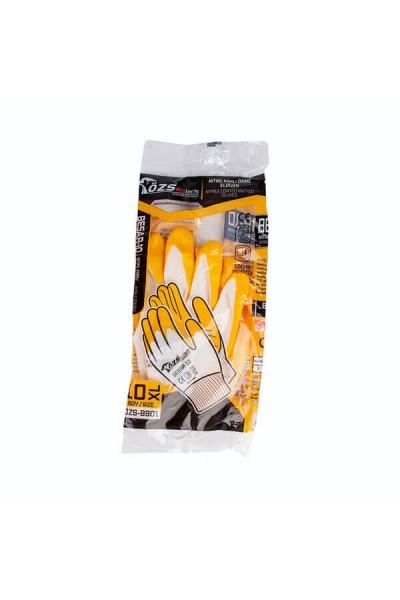 Özs İş Eldiveni Nitril Sarı-Beyaz Besar-10 Poşetli ÖZS-8901 4733