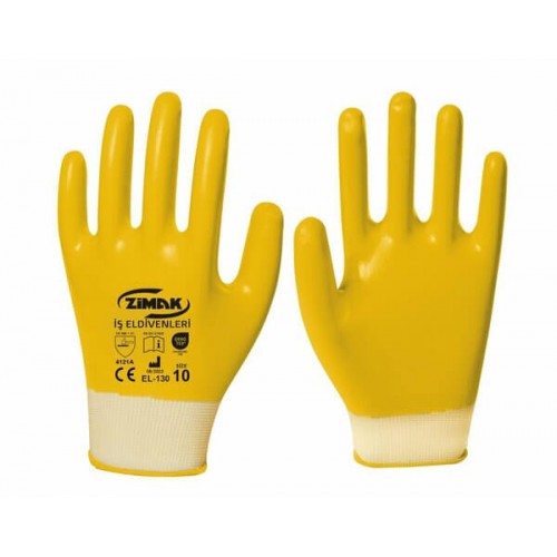 Zimak İş Eldiveni Sarı Tam Kaplama No.10 EL-130A 5431
