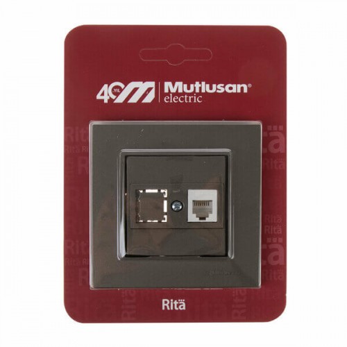 Mutlusan Rita Telefon Prizi 1XRJ12 Blisterli Antrasit 2220 125 0186B 4579