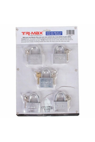 Baytec Trimax ASMA Kilit No.55mm Vakumlu 5 Li Master Çelik MK2442 2509