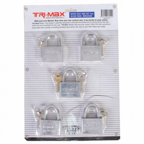 Baytec Trimax ASMA Kilit No.55mm Vakumlu 5 Li Master Çelik MK2442 2509