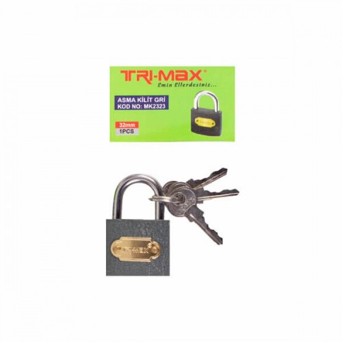 Baytec Trimax Asma Kilit Gri No.32mm MK2323 4091