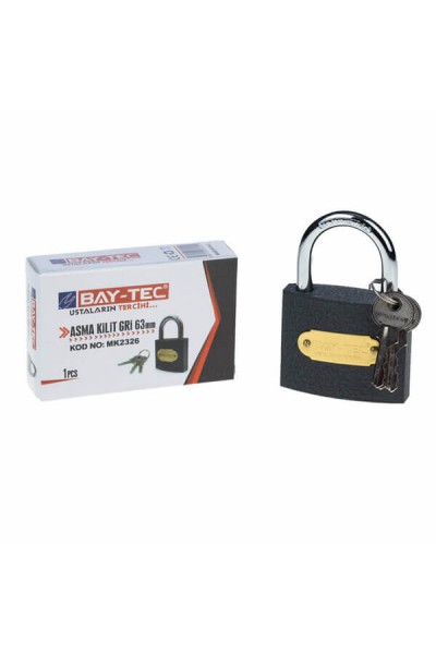 Baytec Trimax Asma Kilit Gri No.63mm MK2326 4121