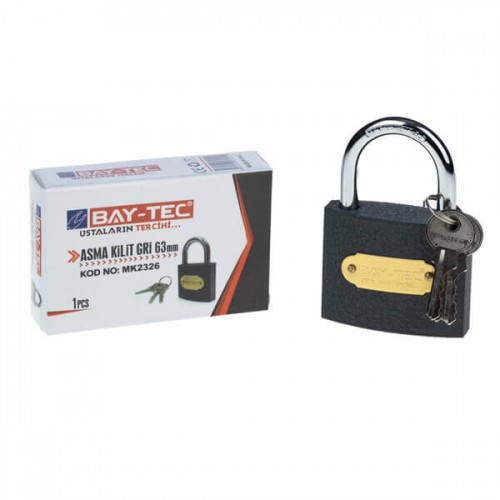 Baytec Trimax Asma Kilit Gri No.63mm MK2326 4121