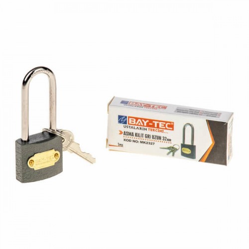 Baytec Trimax Asma Kilit Gri Uzun No.32mm MK2327 1318 1317 4138