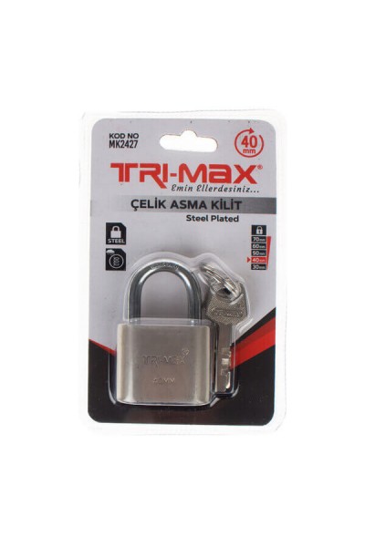 Baytec Trimax Asma Kilit No.40mm Vakumlu Çelik MK2427 8099