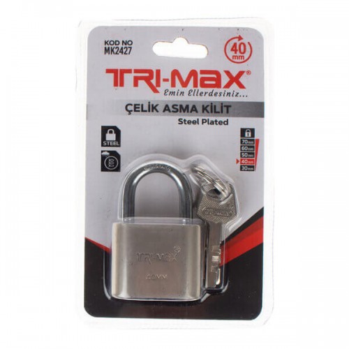 Baytec Trimax Asma Kilit No.40mm Vakumlu Çelik MK2427 8099