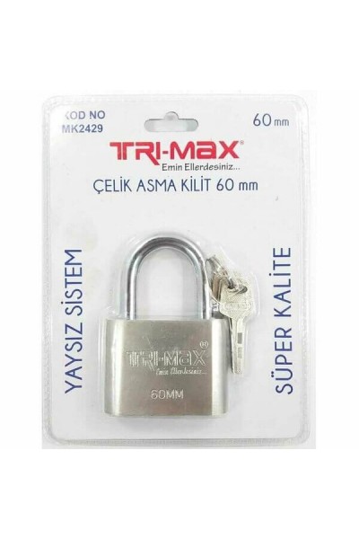Baytec Trimax Asma Kilit No.60mm Vakumlu Çelik MK2429 8112