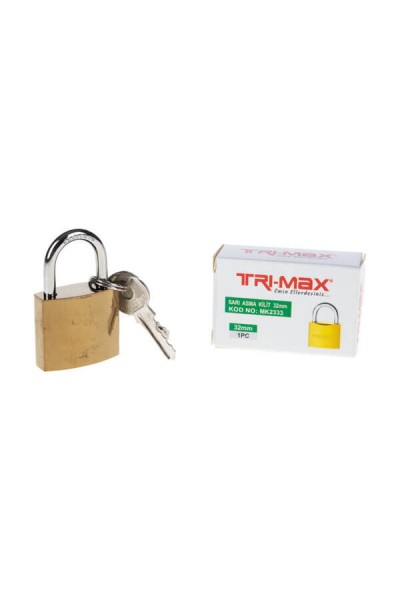 Baytec Trimax Asma Kilit Sarı No.32mm MK2333 4664
