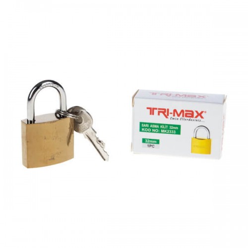 Baytec Trimax Asma Kilit Sarı No.32mm MK2333 4664