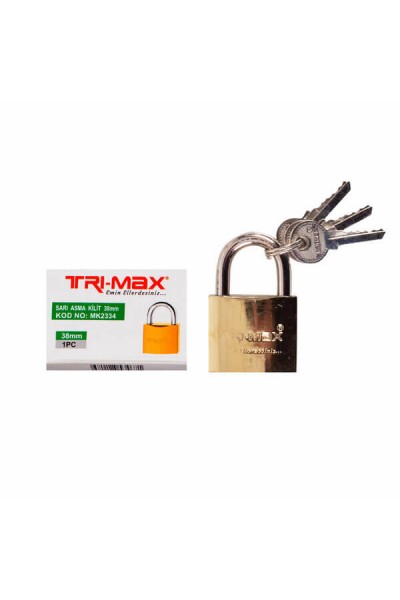 Baytec Trimax Asma Kilit Sarı No.38mm MK2334 4671