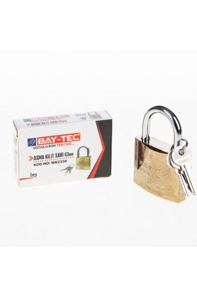 Baytec Trimax Asma Kilit Sarı No.63mm MK2336 4695