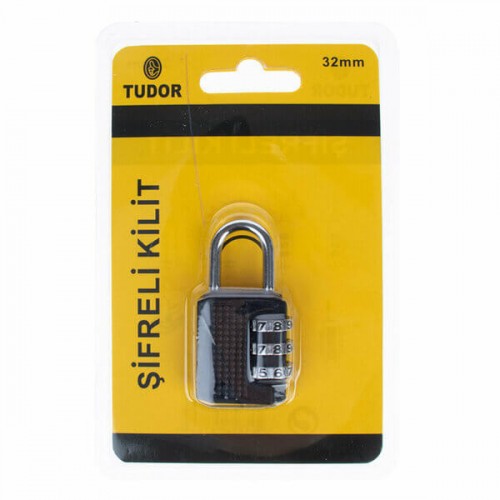 Tudor Kilit Şifreli Vakumlu Askı Kartelalı 32MM TD-8021 7895