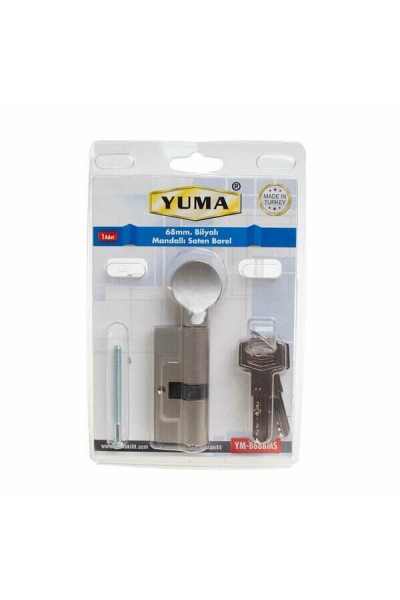 Yuma Kilit Bilyalı Barel Mandallı Saten 68mm ( Bilister Ambalaj ) YM-B68BMS 0940