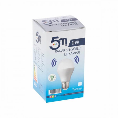 5M Led Ampul 9W E27 Hareket Sensörlü LP029 9815