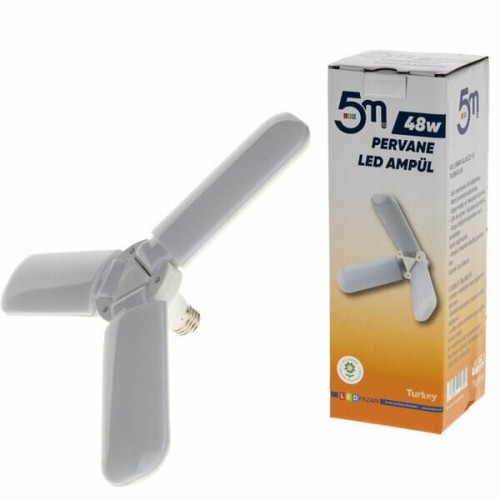 5M Pervane Led Ampul 3 Kanat 48W E27 LP031 8148