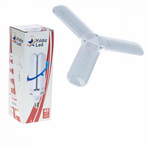 Yıldız Led Ampul 3 Kanat Katlanabilir Kristal 45W 0629