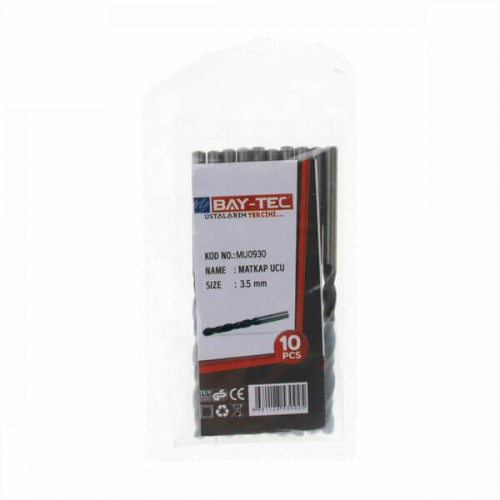Baytec Matkap Ucu HSS 3.5mm Siyah-Beyaz MK2754 MU0930 0925-1 ADET