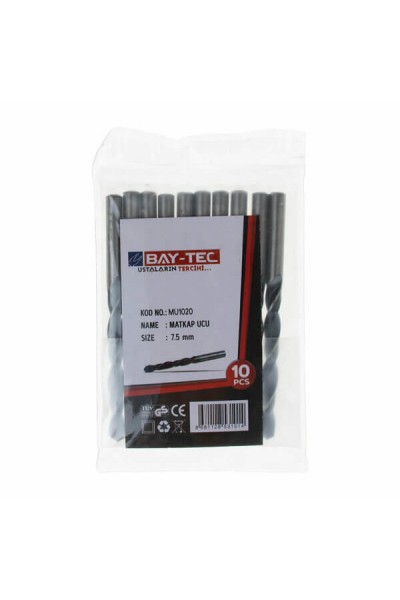 Baytec Matkap Ucu HSS Siyah-Beyaz 7.5mm MU1020 1014-1 ADET